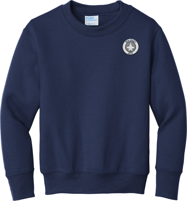 NJ Jets Youth Core Fleece Crewneck Sweatshirt