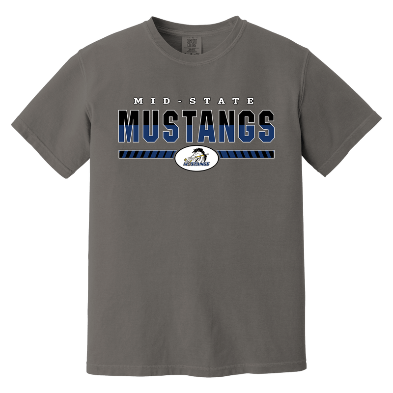 Mid-State Mustangs Heavyweight Ring Spun Tee