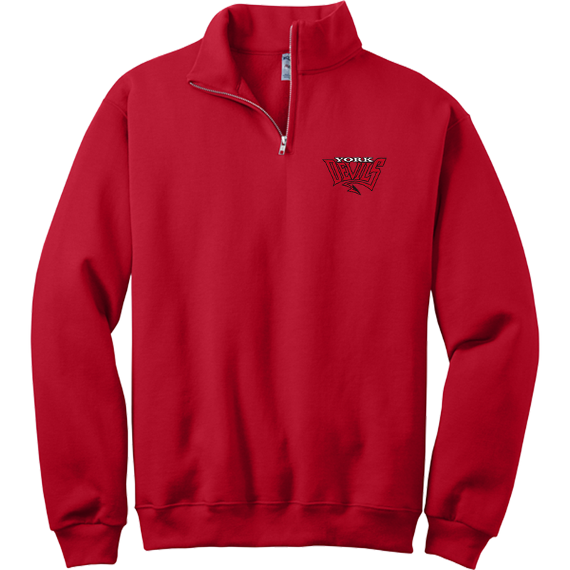 York Devils NuBlend 1/4-Zip Cadet Collar Sweatshirt