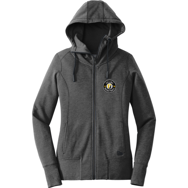 Upland Basketball New Era Ladies Tri-Blend Fleece Full-Zip Hoodie