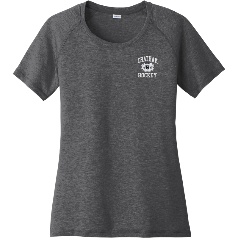 Chatham Hockey Ladies PosiCharge Tri-Blend Wicking Scoop Neck Raglan Tee