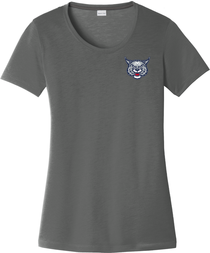 CT Bobcats Ladies PosiCharge Competitor Cotton Touch Scoop Neck Tee