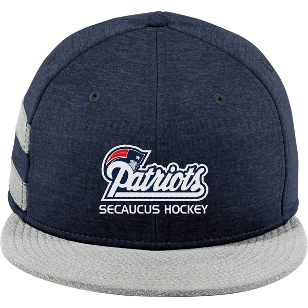 Secaucus Patriots New Era Shadow Heather Striped Flat Bill Snapback Cap