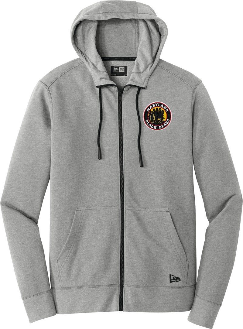 Maryland Black Bears New Era Tri-Blend Fleece Full-Zip Hoodie