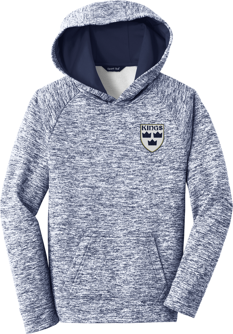 North Jersey Kings Youth PosiCharge Electric Heather Fleece Hooded Pullover