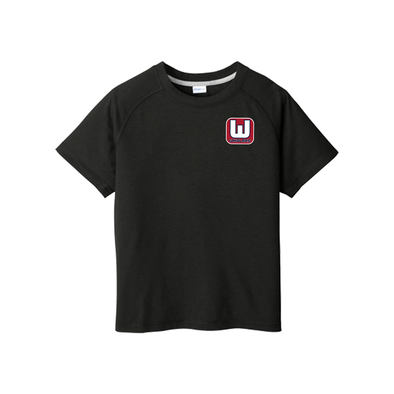 CT Whalers Tier 1 Youth PosiCharge  Tri-Blend Wicking Raglan Tee