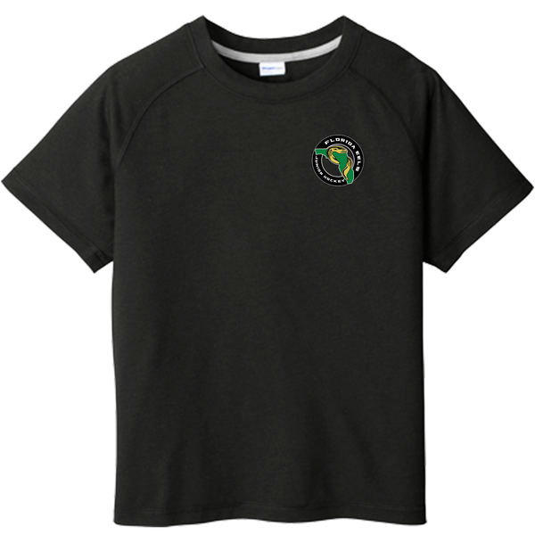 Florida Eels Youth PosiCharge Tri-Blend Wicking Raglan Tee